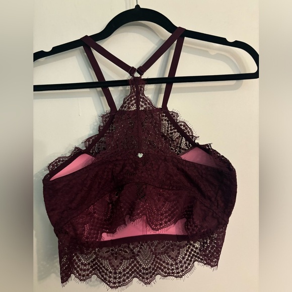 Pink by Victoria’s Secret Womens Small D/DD Padded Push Up Bralette Lace Purple - Picture 4 of 9